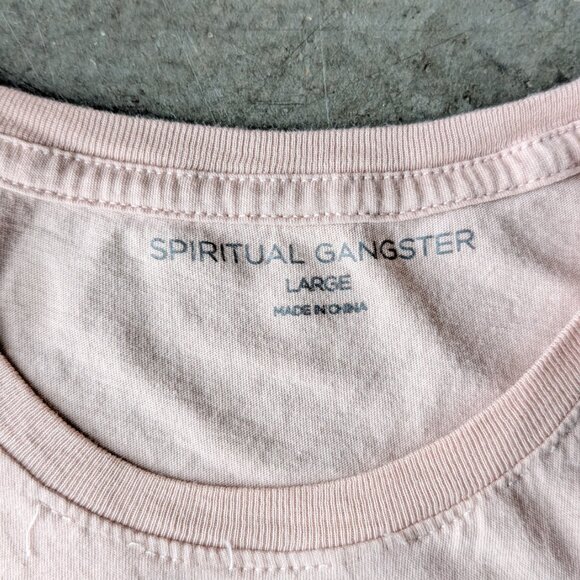 Spiritual Gangster Yin Yang Muscle Tank in Pink Sky large - Picture 5 of 8